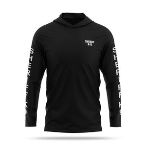 เสื้อมีฮู้ดสำหรับผู้ชาย K9นายอำเภอระบายอากาศได้ดีดีไซน์ตามสั่งเสื้อมีฮู้ดสำหรับตกปลาเป็นมิตรกับสิ่งแวดล้อม - Product Image 1