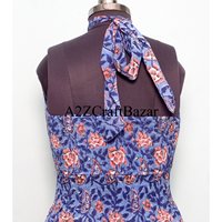 Robe midi à imprimé floral multicolore, robe d'été à manches longues, robe en coton tendance, tenue de soirée occidentale, robe une pièce pour femmes
