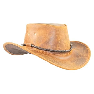 Nuevos sombreros de vaquero de cuero al aire libre para hombres de vaquero occidental personalizados Sombreros de vaquero en cuero genuino Sombreros de moda al por mayor - Product Image 4