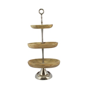 Soporte de resina para pasteles y postres de tres niveles para servir herramientas de Metal redondo creativo moderno soporte para pasteles y pasteles herramienta de cocina para pasteles - Product Image 3