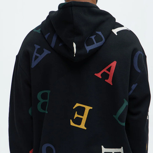 Sweat à capuche de haute qualité, pull-over imprimé, streetwear tendance / respirant, sweat à capuche imprimé lettres, logo personnalisé en gros pour hommes 2026 - Product Image 6