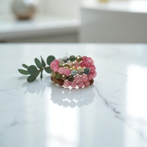 Pequeño anillo de cuentas de piedras preciosas de turmalina múltiple-Anillo de diseño en espiral hecho a mano-Regalo para mujeres-Anillo de piedras preciosas - Product Image 5