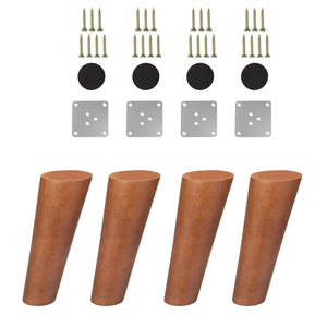 Pieds de canapé en bois massif de qualité supérieure au design élégant du milieu du siècle avec une forte capacité de charge pour la rénovation de meubles à domicile Service OEM - Product Image 3