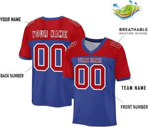 Uniformes de football américain OEM Maille personnalisée Polyester à séchage rapide Manches rayées Impression par sublimation Logo de l'équipe Nom Numéros - Product Image 4