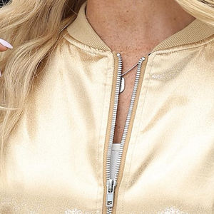 <b>Ladies</b> Winter Stylish Breathable Zipper Women Bomber Jacket Good Quality Customized Logo Outdoor Wear <b>Ladies</b> Bomber Jacket - Product Image 4