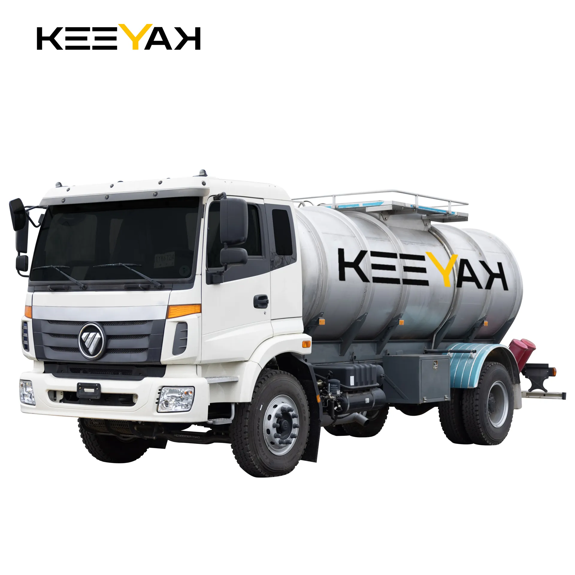 FOTON 4x2 Water tanker truck stainless steel tank round shape for drinking water and milk road cleaning 10ton 10000L