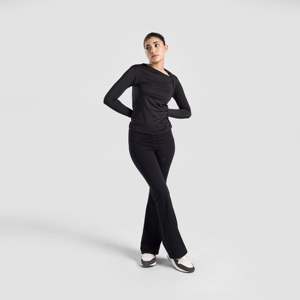 Sleek Black Ruche Yoga <b>Top</b> - Product Image 4