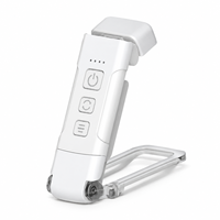 Lampe de lecture LED rechargeable par USB avec batterie 500 mAh, 3 modes d'éclairage, 5 niveaux de luminosité et fonction de mémoire de mode