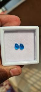 Piedra preciosa de cabujón de forma de mezcla de apatita de neón natural para hacer joyas cuentas de apatita azul facetadas y rosecuts - Product Image 5