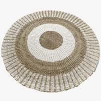 Panier de rangement rond en jonc de mer naturel Bali Palit Hawaii