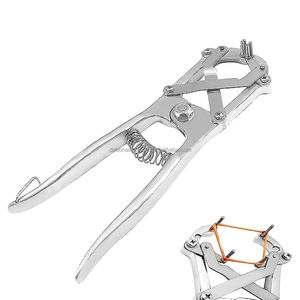 Elastador de Castración Manual de Acero Inoxidable, Aplicador de Anillos de Goma, Herramienta de Banda para Castración de Ganado, Uso Veterinario Quirúrgico - Product Image 5