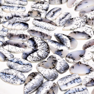 Natural Dendrite <b>Opal</b> Pair Cabochon Loose Gemstone Cabochon Pair Gemstone Mix Shape and Size Pair Gemstone for Jewelry Making - Product Image 4