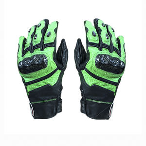 Gants de moto à doigts entiers de haute qualité écran tactile en cuir robuste Compatible pour les sports de plein air et les courses pour le cyclisme - Product Image 1