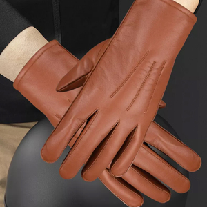 Guantes de cuero hechos de material de alta calidad en varios colores Guantes de cuero teñidos lisos de tendencia superior - Product Image 6