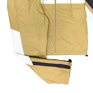 Ensembles de jogging deux pièces en nylon décontracté pour hommes Short coupe-vent à blocs de couleurs pour les sports d'hiver Design respirant - Product Image 2