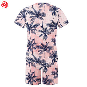 Breathable Fabric Summer Season Wear <b>Men</b> Summer Shorts Set Handmade Full Sublimation Printing High Street Summer Shorts Set - Product Image 2