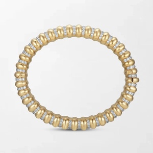 Cascading Orb Bracelet With 361 Round Lab Grown Diamonds 6.28 Carat GH-VS In 18K Yellow <b>Gold</b> For Bridal Anniversary Gift - Product Image 2