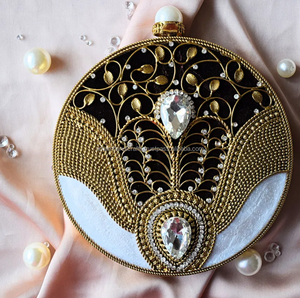 Contemporary Chic Women's Wedding Hand <b>Bag</b> Latest Luxury MOP <b>Box</b> <b>Clutch</b> Pearl Inlay Chic Mother Pearl Tote Stone Latest Luxury - Product Image 3