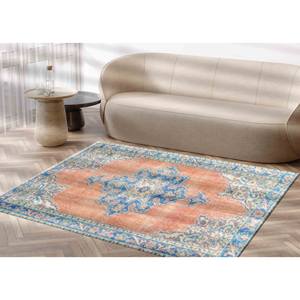 Blue Turkish Style <b>Rug</b>: Anti-Slip <b>Boho</b> Area Carpet,Nonwoven Soft <b>Rug</b> - Product Image 2