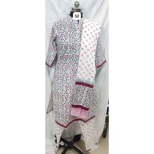 Conjunto de Traje de Algodón Cosido para Mujer con Dupatta, Ropa Tradicional Elegante - Product Image 1