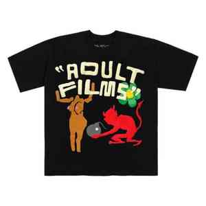 T-shirt en coton tricoté anti-rides pour homme, respirant, protection UV, imprimé en relief de haute qualité, décontracté, manches courtes - Product Image 1