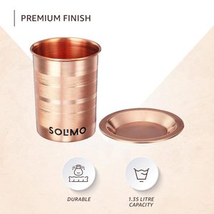 Antique copper <b>tumbler</b> handmade hammered pattern perfect for eco friendly homes and natural health practices - Product Image 4