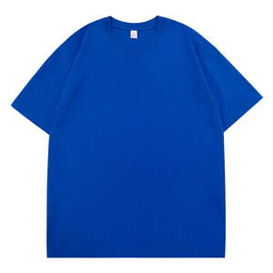 Camiseta de Manga Corta para Hombre, Verano, 260GSM, 100% Algodón, Corte Holgado, Color Sólido, Cuello Redondo, Transpirable, Informal - Product Image 5
