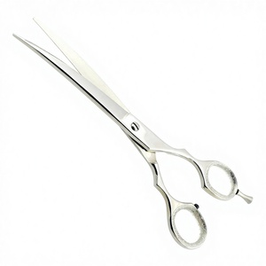 Sharp Comfortable Stainless Steel <b>Dog</b> Grooming <b>Scissors</b> Straight and Curved Blades for Pets Including <b>Dogs</b> and Cats - Product Image 1