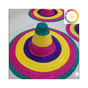 หมวกคาวบอยของเม็กซิโก2025ฟางดีไซน์แบบกำหนดเองสำหรับผู้ใหญ่ทั้งชายและหญิงทำด้วยมือในเวียดนาม - Product Image 1