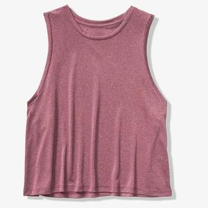 Camiseta sin mangas de verano de talla grande para mujer, camiseta de Jersey informal con decoración de abalorios y encaje para ropa de gimnasio - Product Image 1
