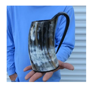 Jarra de Cuerno de Búfalo, Jarra de Cerveza Vikinga Auténtica, Jarra de Cuerno Personalizada en Oferta, Jarra de Café de Cuerno Genuino Apta para Alimentos - Product Image 2