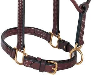 HALTER CUIR DOUX RÉGLABLE EN CUIR VÉRITABLE CHEVAL HALTER QUINCAILLERIE EN ACIER INOXYDABLE - Product Image 4