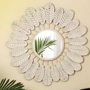 Miroir mural rond en fer pour le salon Miroir décoratif pour la maison Décoration murale moderne Fournisseur en gros personnalisé - Product Image 5