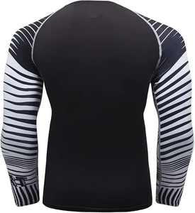 Men's <b>Custom</b> Long Sleeve <b>Compression</b> Gym Rash Guard Breathable Nylon <b>Shirt</b> with Sun Protection & Sublimated MMA <b>Design</b> - Product Image 3