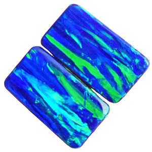 Paire opale 6 CTW Cabochon taille 16x9x2 MM boucles d'oreilles forme Rectangle fabrication de bijoux paire pierre précieuse opale de feu fourniture paire faite à la main - Product Image 1