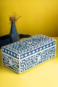 2025 vente chaude à la main en bois et os incrustation gris couleur Design boîtes de luxe boîte à bijoux organisateur de stockage - Product Image 6