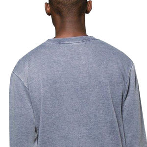 Sweat-shirt à manches longues en molleton pour homme de qualité professionnelle, 100% coton, poids lourd, respirant et évacuant l'humidité - Product Image 4