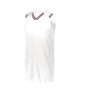 White Color Customized Basketball Jerseys High Neck Fashion Wear Jersey Polyester Quick Dry Custom Sleeveless Sports Wear Adults - Product Image 6