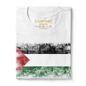 Mode Palestine drapeau imprimé été T-Shirt décontracté col rond haut ample porter garçon hommes à manches courtes coton T-Shirt - Product Image 1