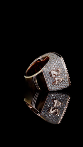 Anillo de Sello Personalizado con Número 24, Hecho a Mano en Plata de Ley con Diamantes Moissanite VVS, Estilo Hip Hop, Lujoso y Elegante para Hombre - Product Image 5