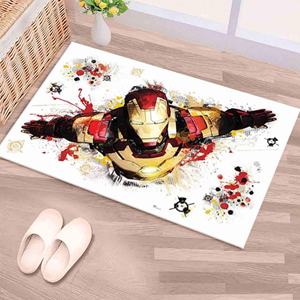 Alfombra estampada con diseño de Iron Man de Marvel, lavable a máquina, gruesa, antideslizante, suave y no tejida. - Product Image 1