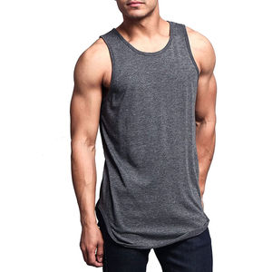 Mejor calidad al por mayor logotipo personalizado de impresión fitness gimnasio deportes hombre de secado rápido camisetas sin mangas 100% algodón camiseta sin mangas para los hombres - Product Image 3