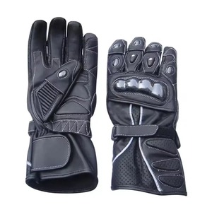 Guantes de carreras con diseño de logotipo personalizado para hombres y mujeres, equipo de moto de cuero genuino para verano, invierno, carretera, protección de brazos y manos - Product Image 3