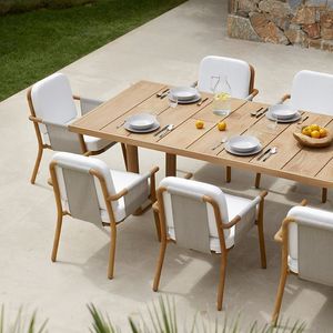 Mesa de Comedor Rectangular de Madera para Exteriores, Muebles de Jardín para Restaurante, Juego de Comedor Moderno - Product Image 2