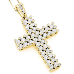 Colgante redondo de hip hop cruzado de moissanita con efecto helado VVS claridad regalo de cumpleaños para él colgante de hip hop para hombre - Product Image 2