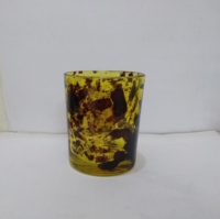 Bocaux à bougies cylindriques en verre de luxe antiques avec couvercle en bois, impression en relief couleur personnalisée, faits à la main, taille personnalisée, Noël et Pâques
