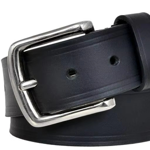 100% genuino hombre Vintage negro y bronceado cuero de vaca cinturón Casual/Formal con hebilla cuadrada elemento patrón sólido - Product Image 1