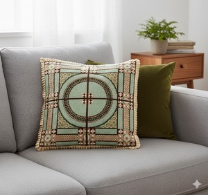 Chemin de table de travail en fil brodé chenille de qualité supérieure pour table à manger ou table basse disponible à un prix abordable - Product Image 3