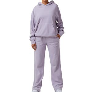 Chándales de mujer de lana de invierno personalizados de manga larga de gran tamaño de peso pesado ropa de calle chándales de mujer 2026 - Product Image 1