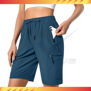 Breathable Streetwear <b>Women's</b> Lightweight Yoga <b>Cargo</b> <b>Shorts</b> Sport Summer Casual Quick Dry Athletic High Skinny Fit Spandex/Nylon - Product Image 3